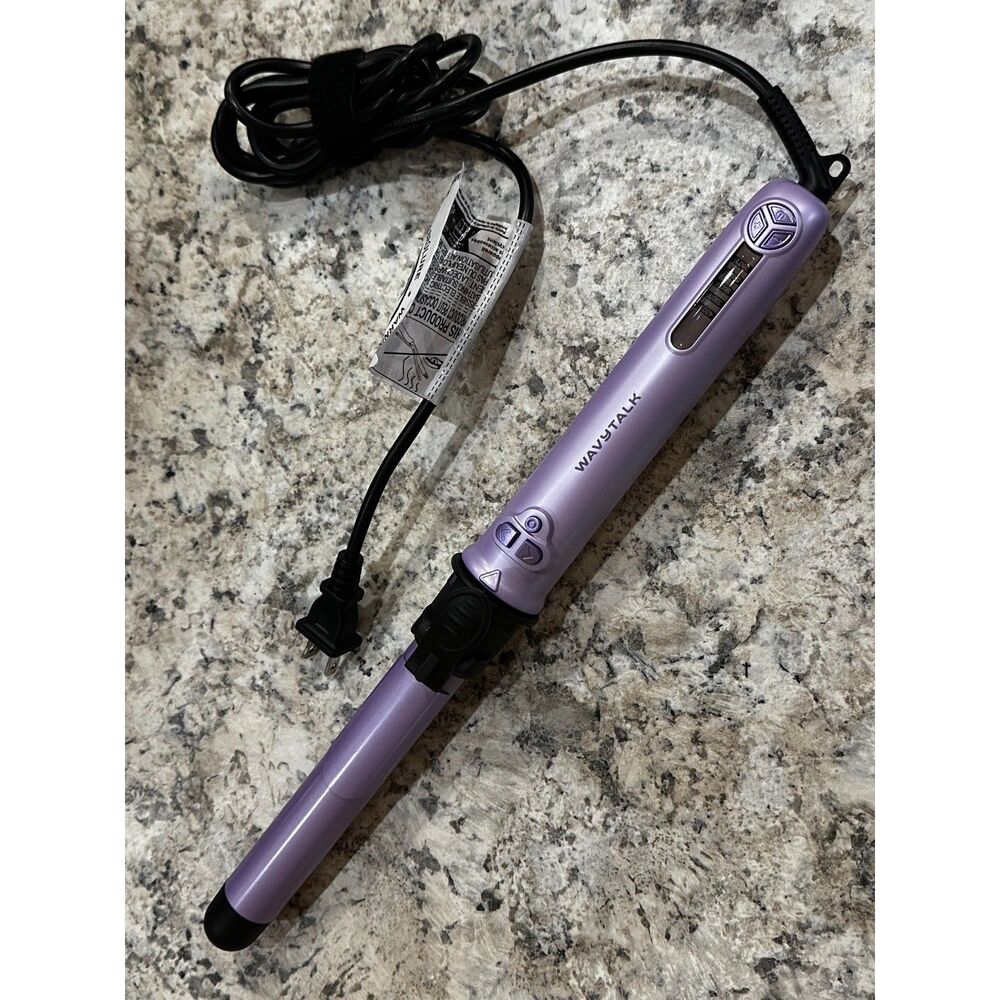 Wavytalk 1" Purple Rotating Curling Iron Automatic Hair Curler Wand Viral Tiktok
